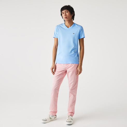 LACOSTE V-neck Pima Cotton Jersey T-shirt Mens Apparel -